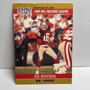 Excellent Condition: 1989 Joe Montana - NFL ProSet Trading Card